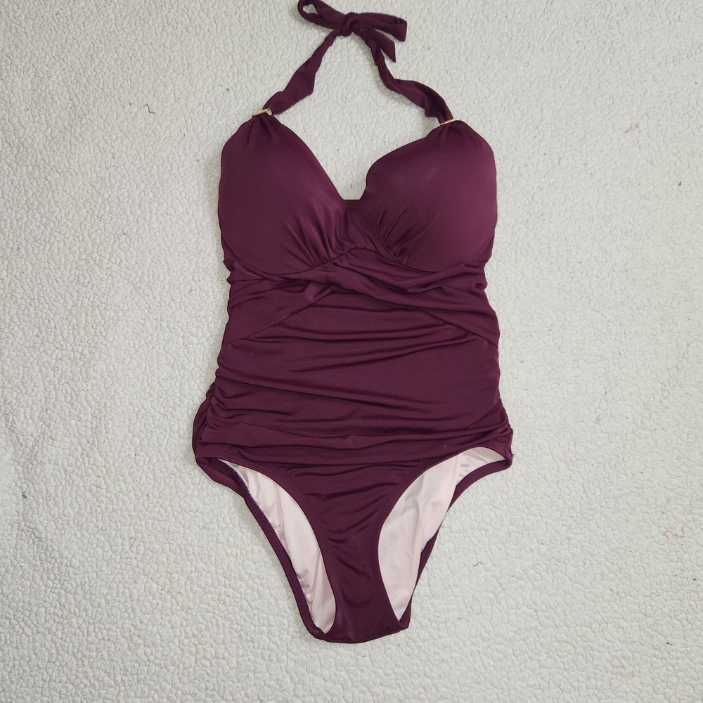 Victoria's secret one-piece swimsuit halter Top, Built In Bra, Women's Size 6 D